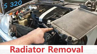 W220 Mercedes Radiator Removal S class S 320 , S 500, S 430