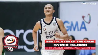 NCAA Season 98 JBB: Best Player - Syrex Silorio (Letran vs LSGH | Finals | Game 1) (March 13, 2023)