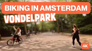 Amsterdam | Biking in the Vondelpark on the Ascension Day | 09/05/2024 | 4K