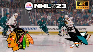 Chicago Blackhawks vs San Jose Sharks! NHL 23! 4K! PS5!