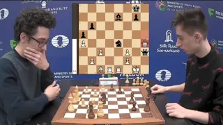 SACRIFICE QUEEN ‼️ Fabiano Caruana vs Daniil Dubov || FIDE World Blitz Championship 2023