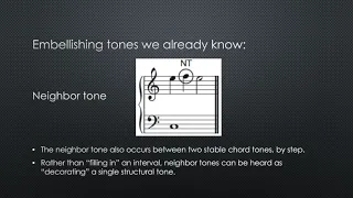 Music Theory 1: Embellishing Tones