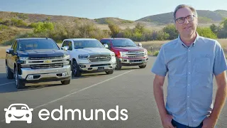 Ford F-150, Ram 1500 and Chevy Silverado: Battle for Pickup Truck Supremacy | Edmunds Video