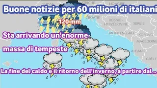 METEO - Urgente ed esclusiva, questa è la data del ritorno della pioggia e dei temporali in Italia