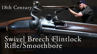 18th Century Flintlock Swivel Breech Rifle/Shotgun Muzzleloader |  J. Ernst Fiedler, Ulm, Germany