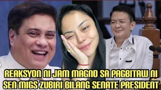 REAKSYON NI JAM MAGNO SA PAGBITAW NISEN MIGS ZUBIRI BILANG SENATE PRESIDENT