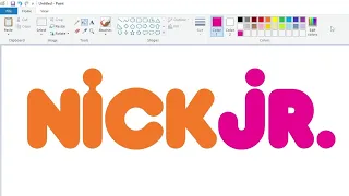 How to draw the Nick Jr. logo in Dunkin' Donuts style using MS Paint | How to draw on your computer