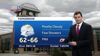 Central Pennsylvania weather: Mild, breezy; showers possible tomorrow