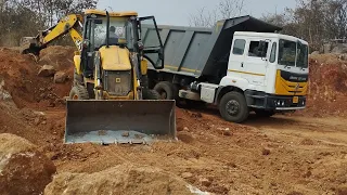 TATA 3530 Tipper bs6 first time work Loading Mud new jcb 3dx| TATA 2518 Tipper 🚜🚜@PramodsLife