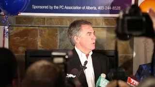 Prentice delivers victory speech after winning byelection