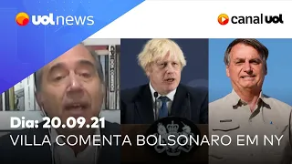 Villa fala de Bolsonaro em NY, encontro na ONU e mais notícias | UOL News Tarde (20/09/2021)