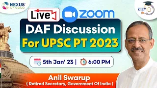 DAF Discussion for UPSC Interview 2022 | By Anil Swarup (Retd. IAS) | StudyIQ IAS