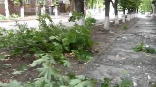 Славянск, 31 05 2014, результаты обстрела террористами из Ноны