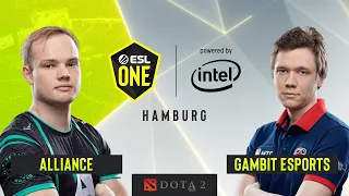 Dota2 - Gambit Esports vs. Alliance - Game 2 - Lowerbracket Final - ESL One Hamburg 2019