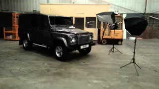 Land Rover Defender 110 on set making of