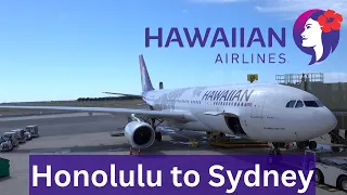(4K) Beautiful approach to Sydney |TRIP REPORT| Hawaiian HA451 Oahu to Sydney Airbus A330-200