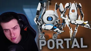 HELLYEAHPLAY СМОТРИТ, ЧТО БУДЕТ ЕСЛИ ЗАСТРЯТЬ В ПОРТАЛАХ В ИГРЕ PORTAL