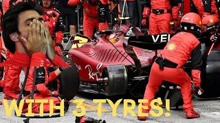 Ferrari's terrible pit stops to Carlos Sainz. (2022 Zandvoort)