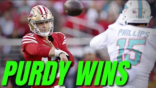 Brock Purdy Beats Dolphins