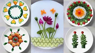 Top Chef Cuts Cucumbers Into Beautiful Flower Platters#knifeskills #fruitcarving