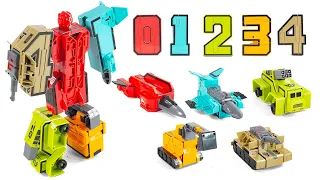 Numeric Troopers 0 1 2 3 4 Deformation Military Construction Vehicles Assemble Transformation