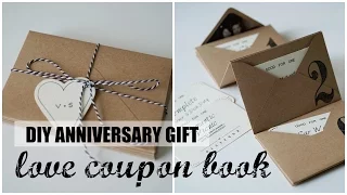 DIY Accordion Envelope Book | Anniversary Love Coupons | Free Printables