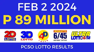 Lotto Result February 2 2024 9pm PCSO