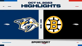 NHL Highlights | Predators vs. Bruins - October 14, 2023