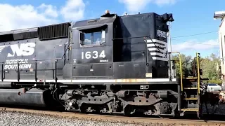 NS High Hood SD40-2 #1634 - Switching East Wayne Yard Part 2