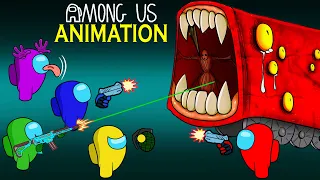 어몽어스 vs TRAIN EATER (TRAIN SCHOOL) | Among Us COLLECTION | KDC Toons AMONG US ANIMATION