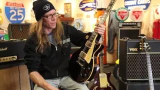 Mike Hickey plays a 1960 Gibson Les Paul Standard "Black Burst" at Rumble Seat Music Southwest