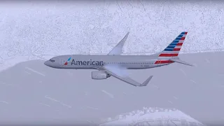 Plane VS HEAVY Hail & Snow Storm