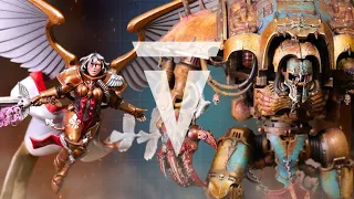 Adepta Sororitas Vs Chaos Knights Warhammer 40k 10th Edition Live 2000pts Battle Report