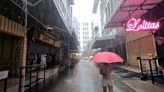 Flooding Bangkok Sukhumvit Soi 6 Walk - Big Rain Showers November 2020