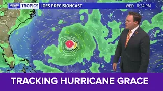 Wednesday 5 p.m. Tropical update: Hurricane Grace heads west