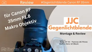 Gegenlichtblende Montage, JJC LH-RF35F18 für Canon RF 35mm F/1.8 Makro Objektiv