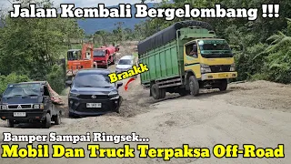 The Road Back Is Bumpy || Even wrecked car bumpers and off-road trucks in Batu Jomba
