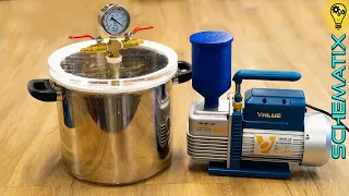 How to build a Vacuum Chamber and Pump II 20mm Acrylic lid cut with xTool P2