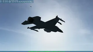 J-20 versus F-16 em combate BVR : Falcon BMS 4.37U2