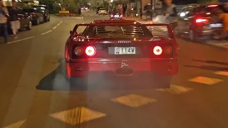 Ferrari F40 w/ Tubi Exhaust - INSANE Powerslide!