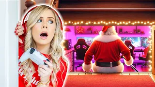 I BUILT A SECRET GAMING ROOM TO CATCH SANTA!