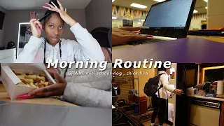 My 5am REAL High School Morning Routine| GRWM, CHICK-FIL-A, SCHOOL VLOG ETC.