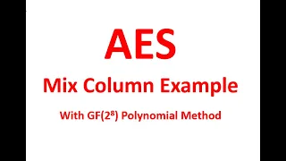 AES Mix Column Example with GF(2^8) Polynomial Method