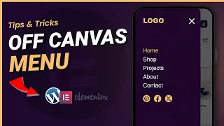 Off-canvas mobile menu in WordPress | Slide out mobile menu | Elementor Pro