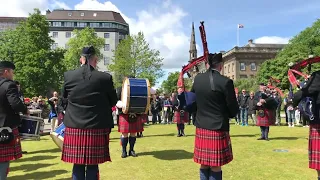 The Scots Guards Association Pipes & Drums, 40th Anniversary of the Falklands War, Edinburgh
