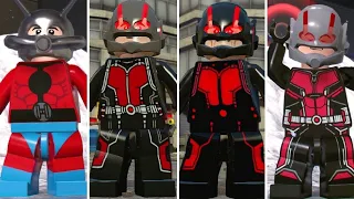 Evolution of Ant-Man in LEGO Marvel Videogames