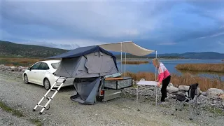 camping in a beautiful lake - with THULE Tepui Roof Top Tent - cooking with SEATOSUMMIT
