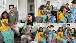Sunny Leone's Daughter Nisha Kaur Ties Rakhi to her Step Brother Asher Singh & Noah Singh