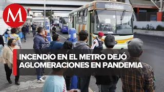 Por suspensión del Metro, predominan largas filas y caos en Líneas 1, 2 y 3