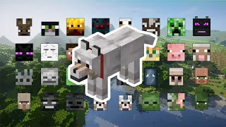 TAMED WOLF VS ALL MOBS | MINECRAFT